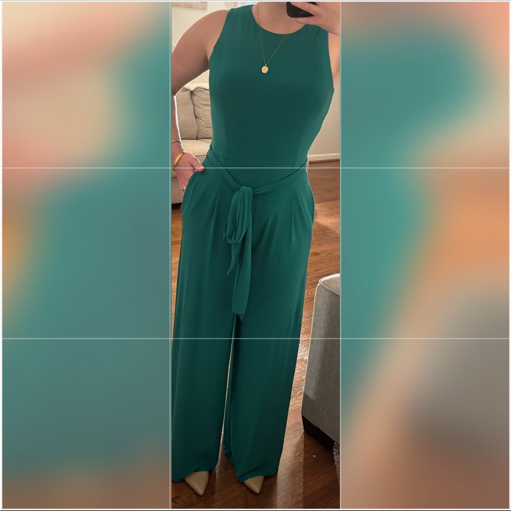 Ralph Lauren Teal Wide Leg Jumpsuit
